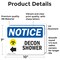 Signmission Decon Shower (Left Arrow) Sign With Symbol, 10 in W x Rectangle, Vinyl Decal OS-2PACK-NS-D-710-L-10952 - alternate 3